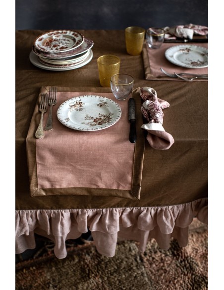 Nappe en lin enduit Gitane