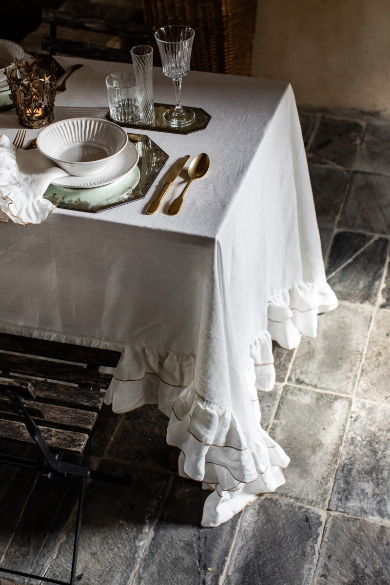 Nappe Gitane en lin lurex résistant aux taches