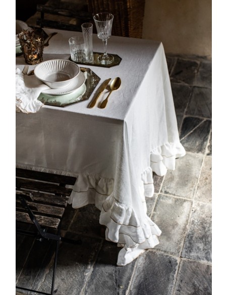 Nappe Gitane en lin lurex résistant aux taches