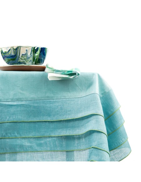 Stain Resistant Linen Sfogliatella Tablecloth