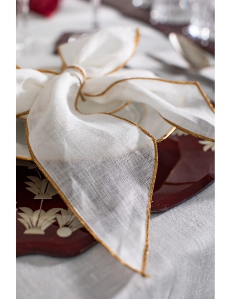 Set di 4 Nastri Segnaposto in Lino