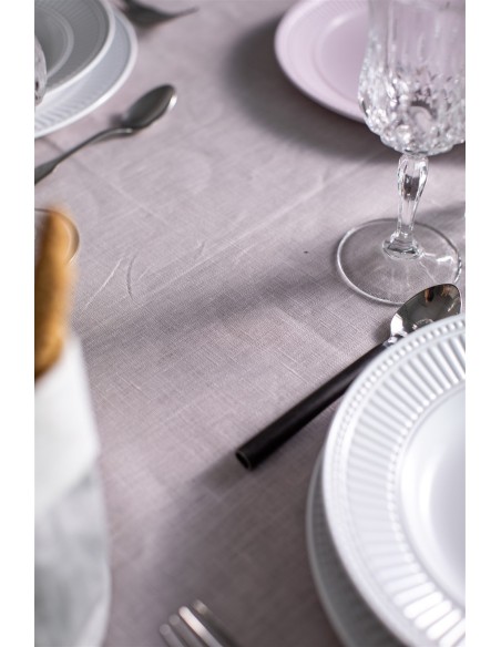 Chemin de table en lin enduit