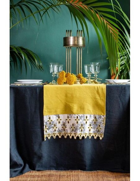 Amalfi Runner in Stain Resistant Linen