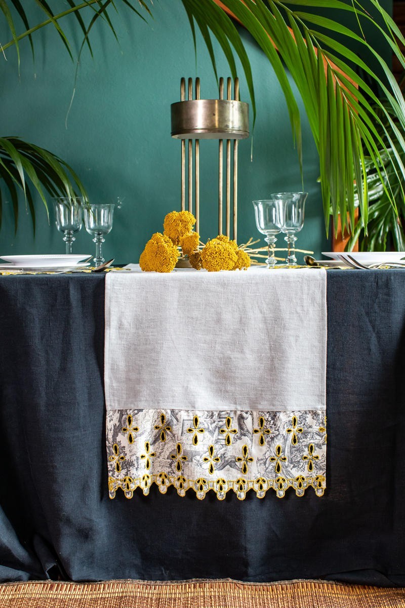 Amalfi Runner in Stain Resistant Linen