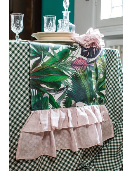 Gitane Chemin de table en coton enduit