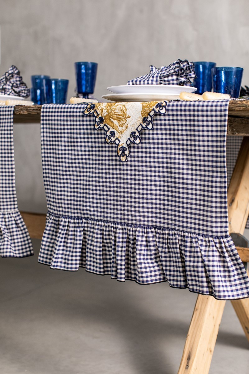 Gitane Chemin de table en coton enduit