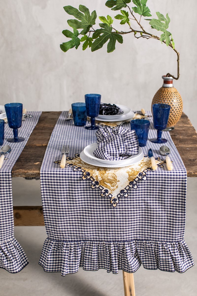 Gitane Chemin de table en coton enduit