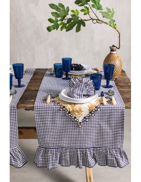 Gitane Chemin de table en coton enduit