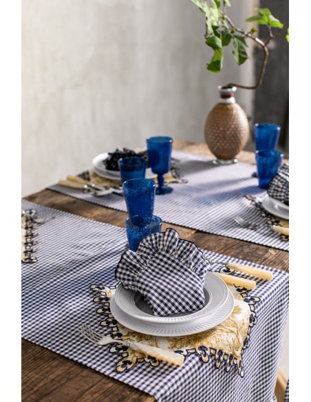 Gitane Chemin de table en coton enduit