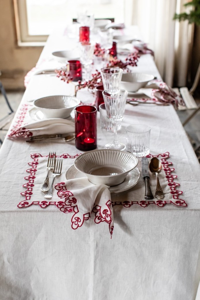 Serviette de table en lin Amalfi