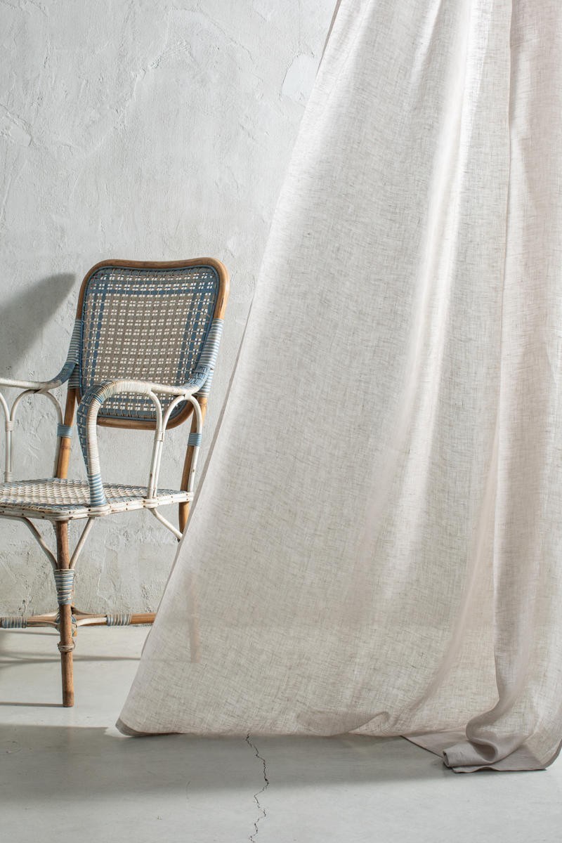 Rideau de gaze en pur lin