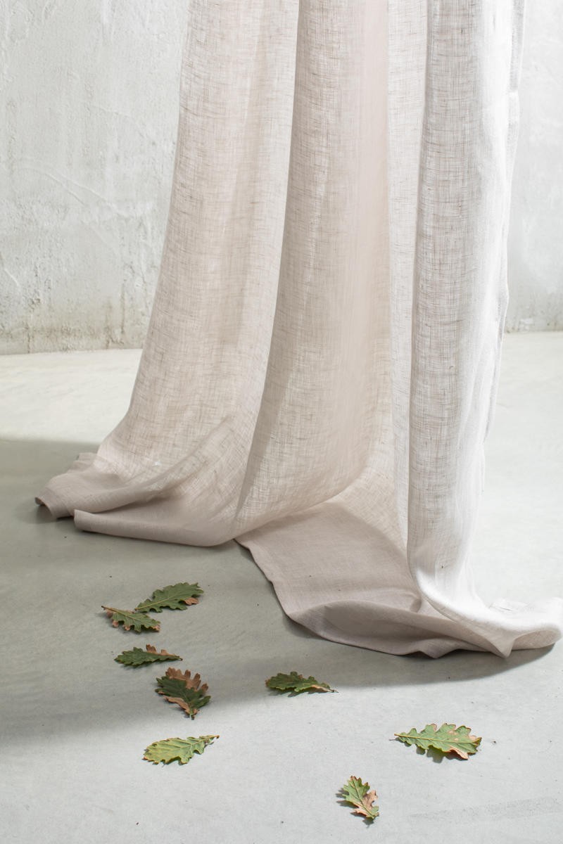 Rideau de gaze en pur lin