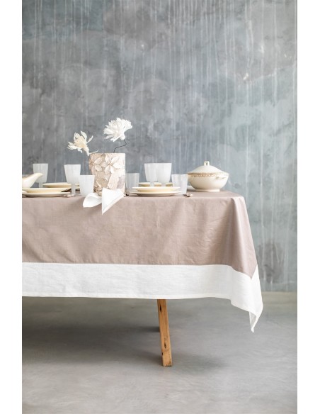 Nappe en lin Bauhaus enduit