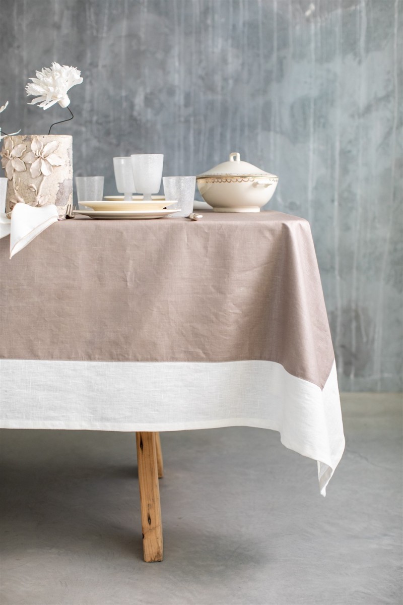 Nappe en lin Bauhaus enduit