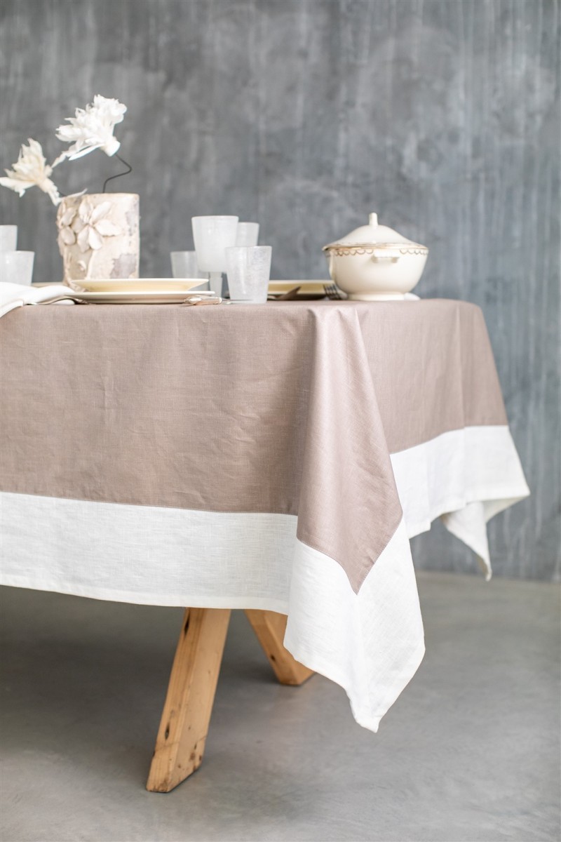 Stain Resistant Linen Bauhaus Tablecloth