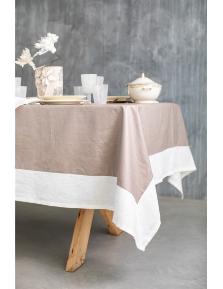 Nappe en lin Bauhaus enduit