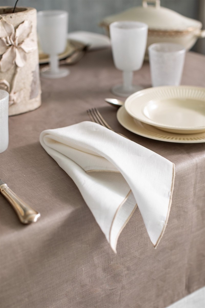 Nappe en lin Bauhaus enduit