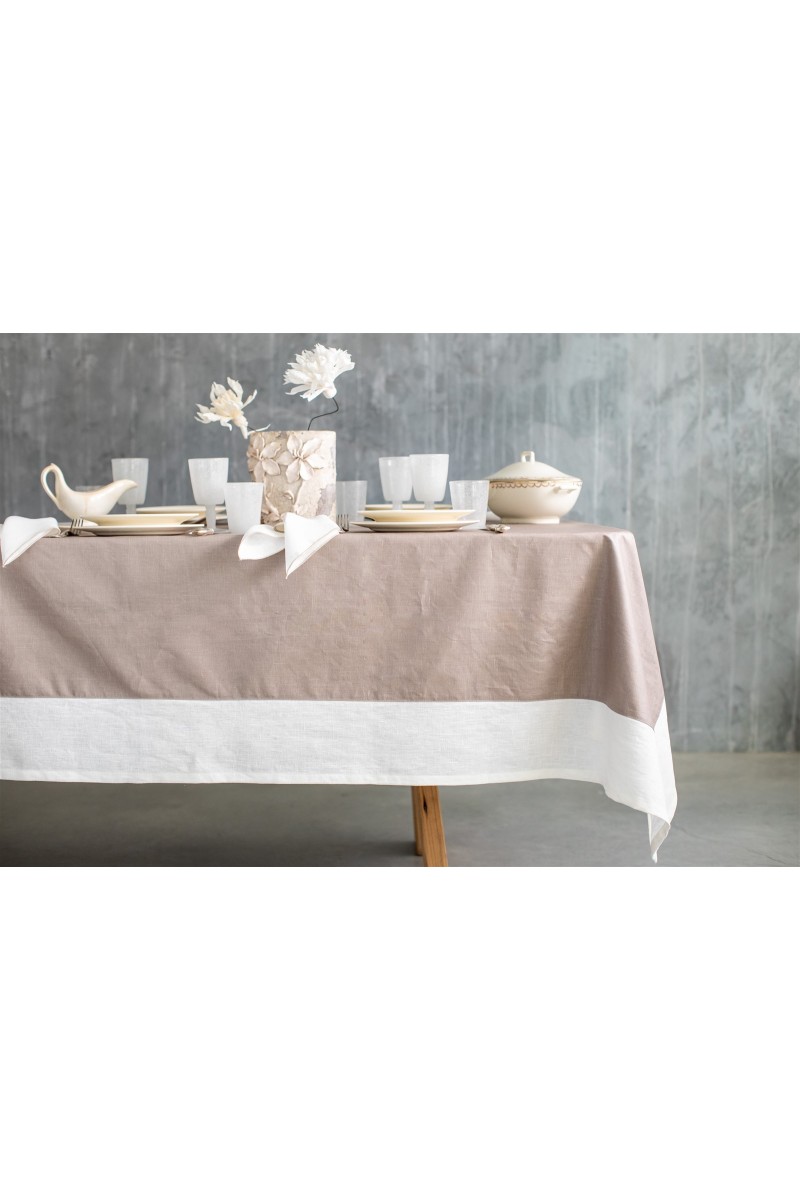 Nappe en lin Bauhaus enduit