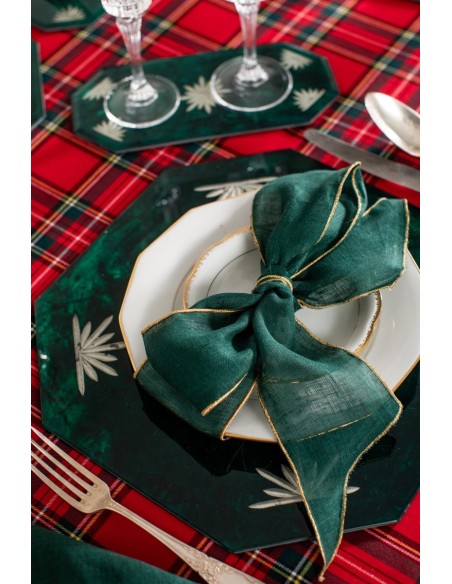 Set of 4 Linen Placeholder Ribbons