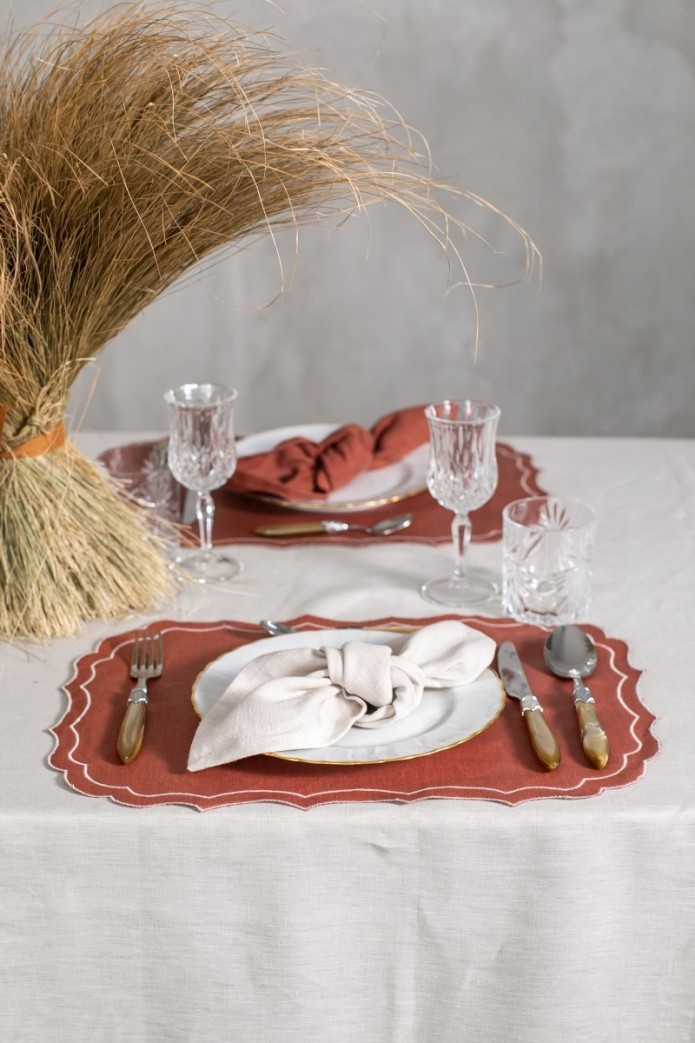 Set de table Firenze en lin enduit 2