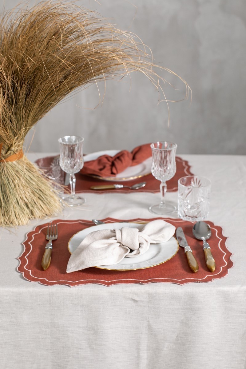 Set de table Firenze en lin enduit