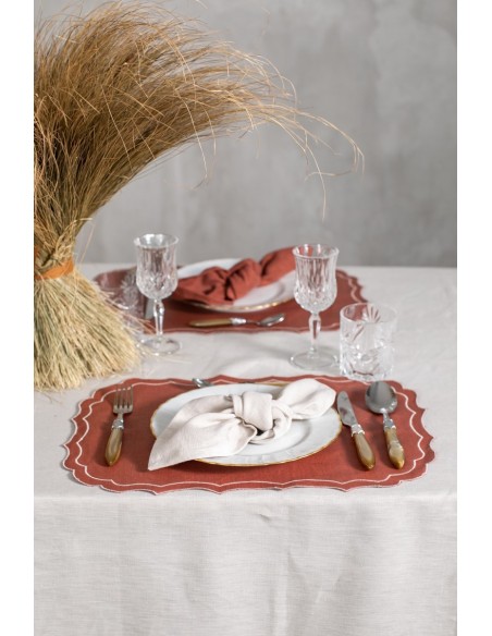 Set de table Firenze en lin enduit