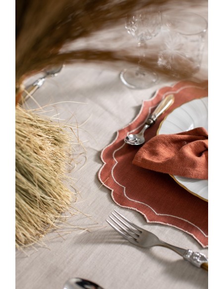 Set de table Firenze en lin enduit