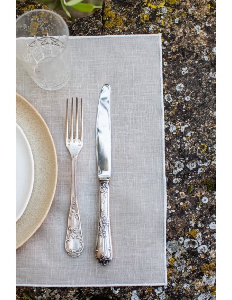 Linen Placemat Stain Resistant Filo