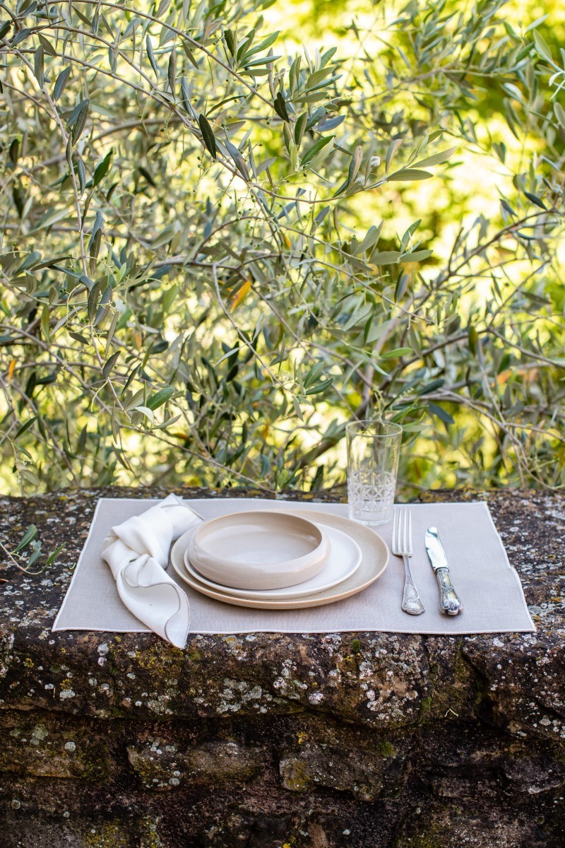 Linen Placemat Stain Resistant Filo