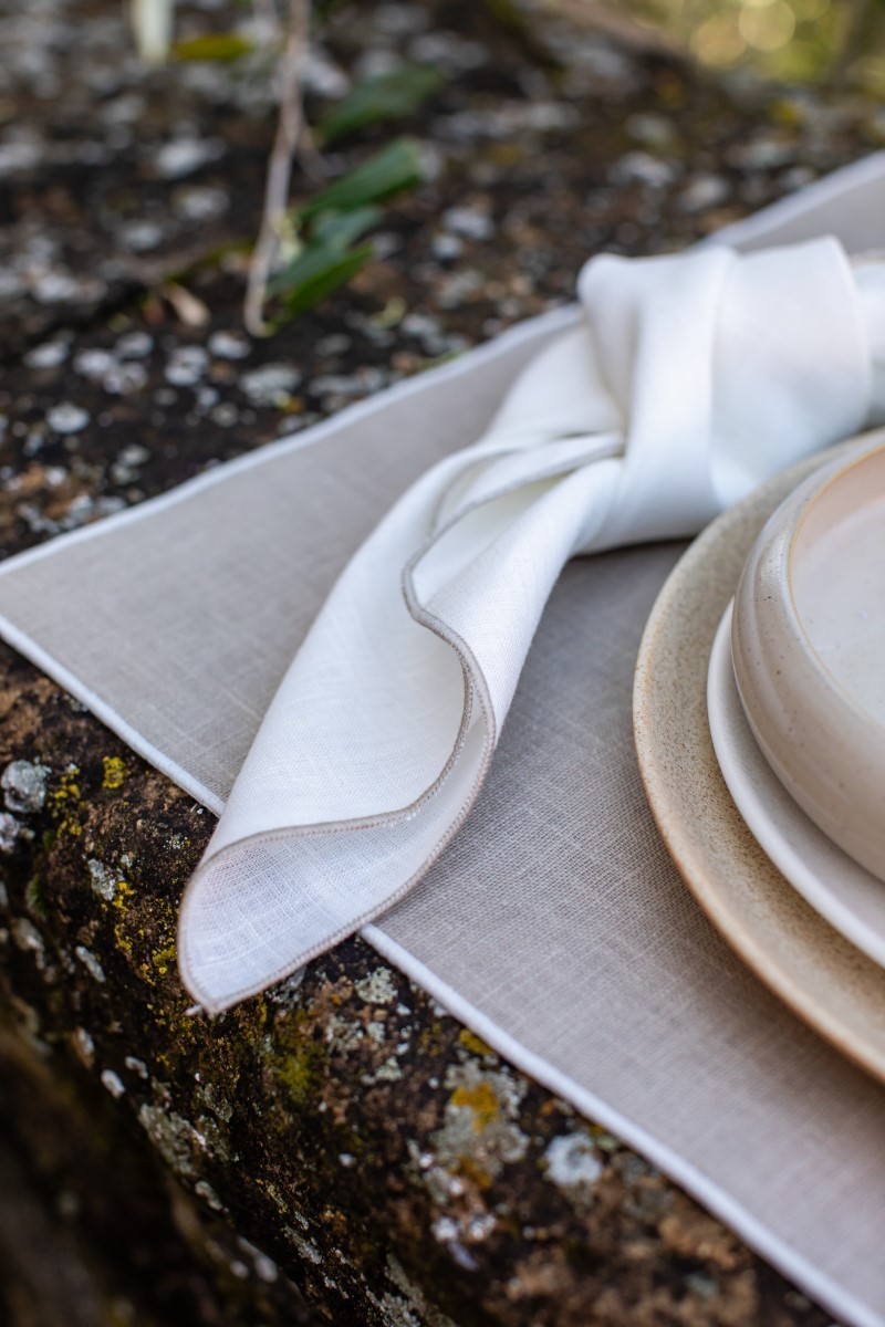 Linen Placemat Stain Resistant Filo