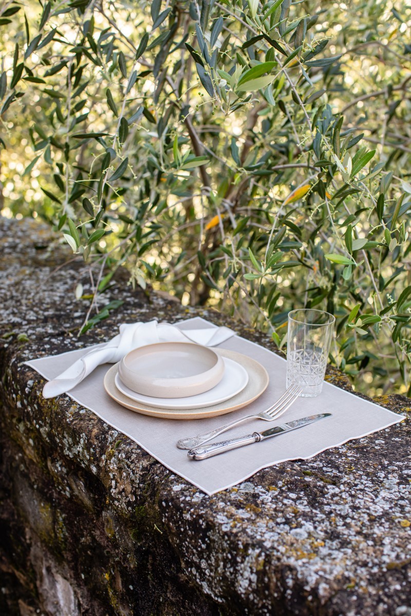 Linen Placemat Stain Resistant Filo