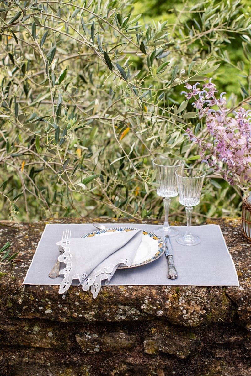Linen Placemat Stain Resistant Filo