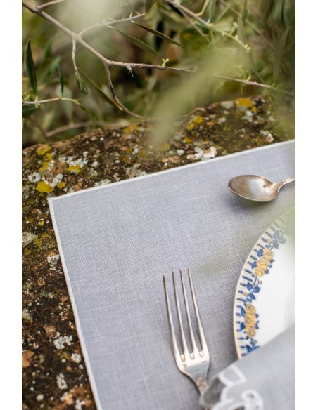 Linen Placemat Stain Resistant Filo