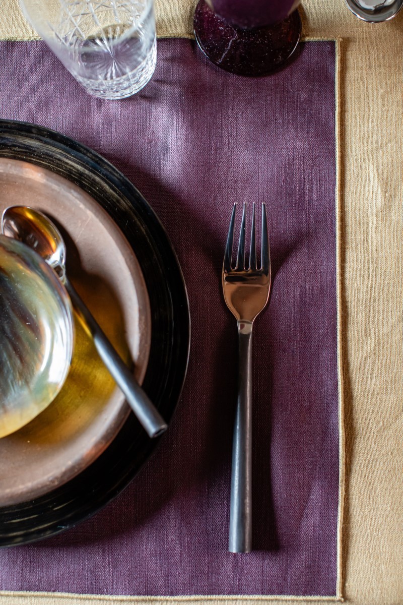 Linen Placemat Stain Resistant Filo