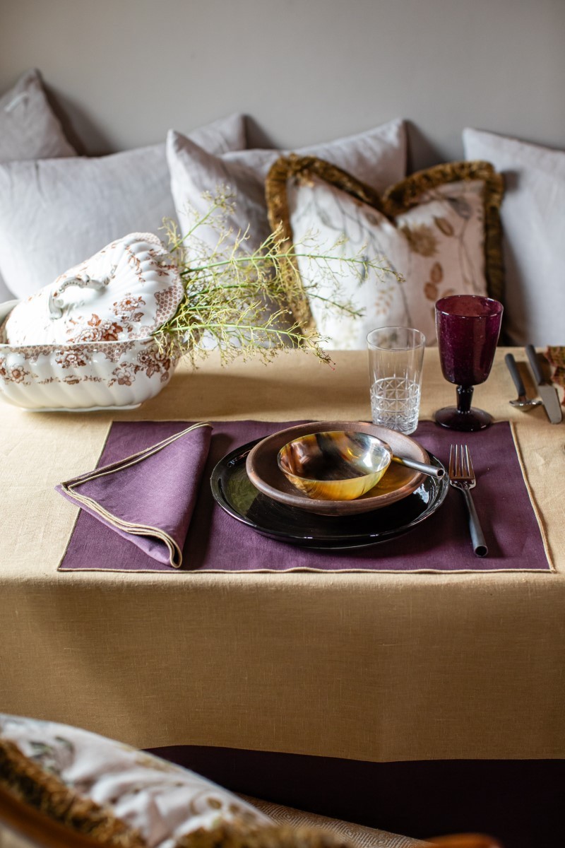 Linen Placemat Stain Resistant Filo