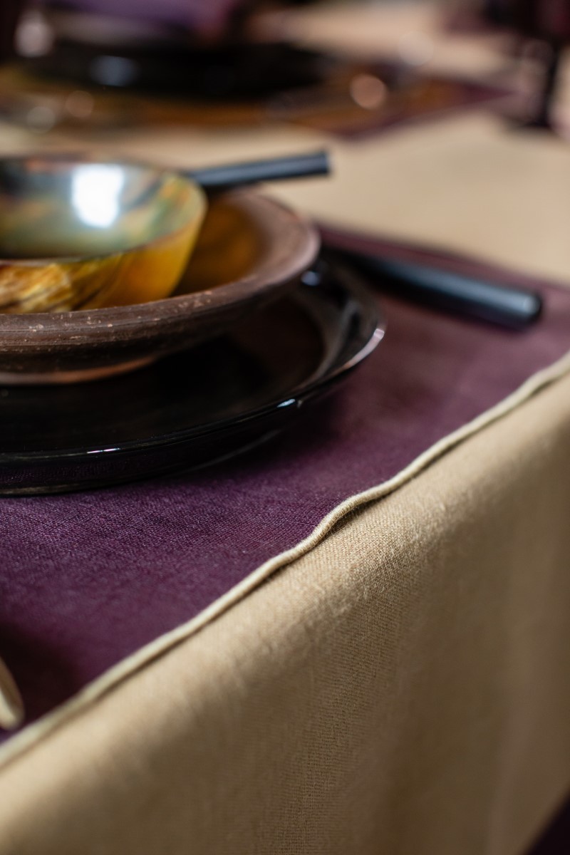 Linen Placemat Stain Resistant Filo