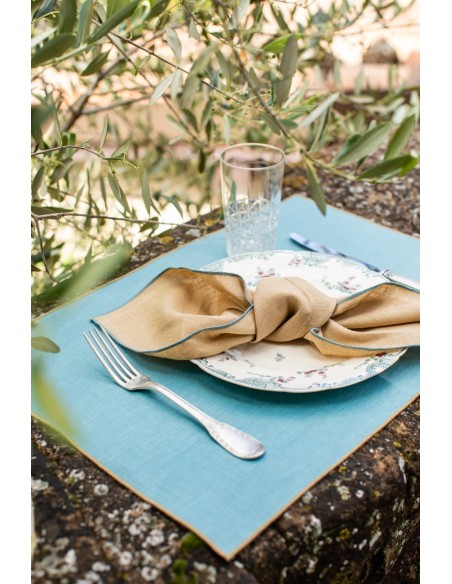 Linen Placemat Stain Resistant Filo