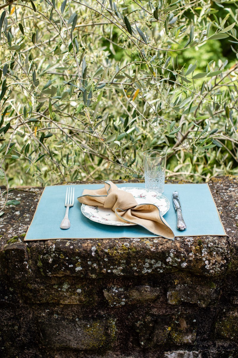 Linen Placemat Stain Resistant Filo