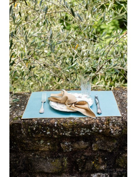 Linen Placemat Stain Resistant Filo