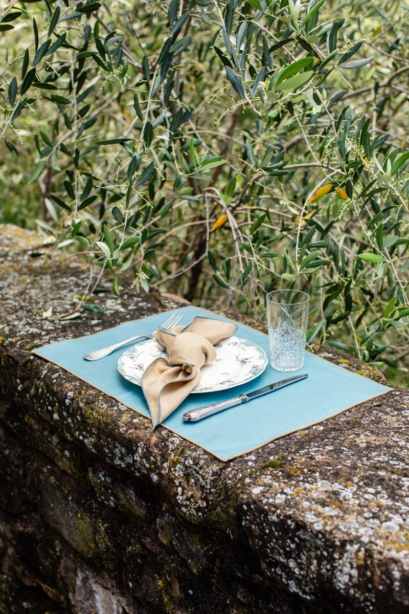 Linen Placemat Stain Resistant Filo