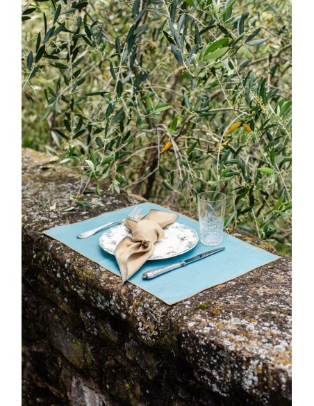 Linen Placemat Stain Resistant Filo