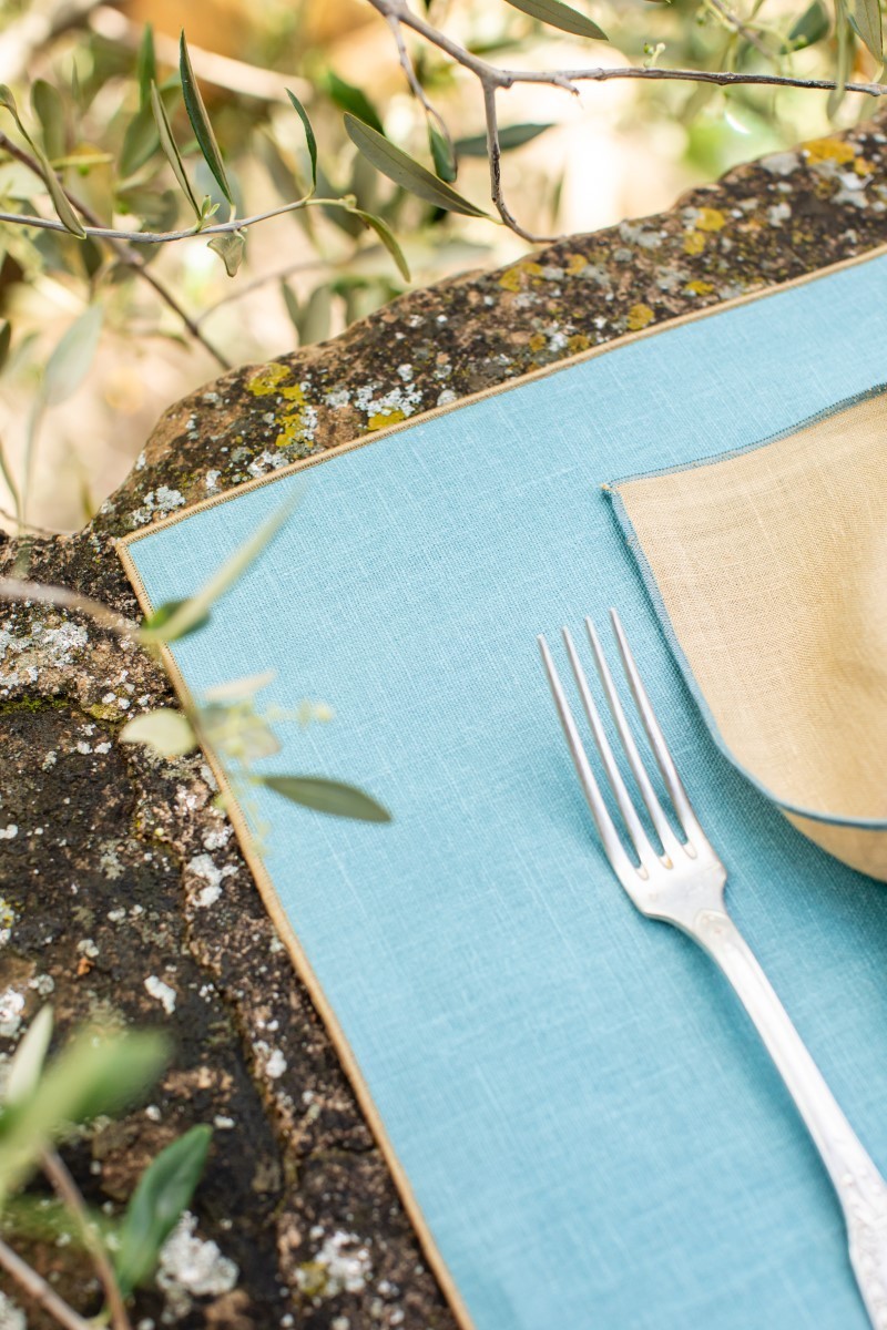 Linen Placemat Stain Resistant Filo
