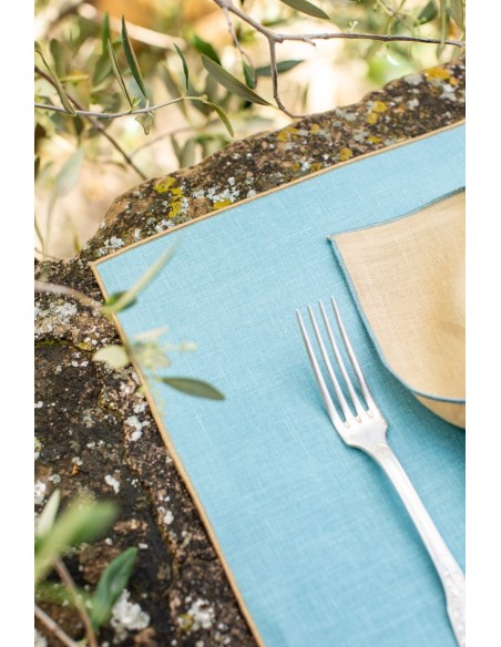 Linen Placemat Stain Resistant Filo