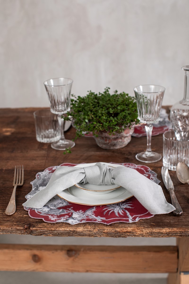 Set de table Firenze en coton enduit