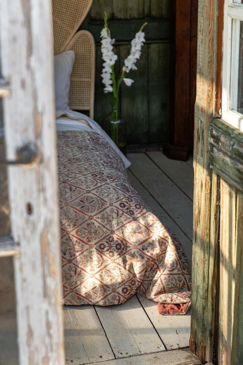 Pure Reversible Bedspread in Linen/Cotton