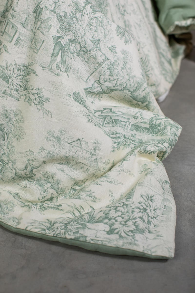 Pure Reversible Bedspread in Linen/Cotton