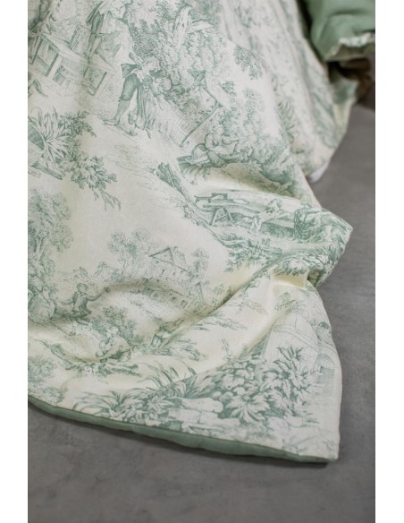 Pure Reversible Bedspread in Linen/Cotton