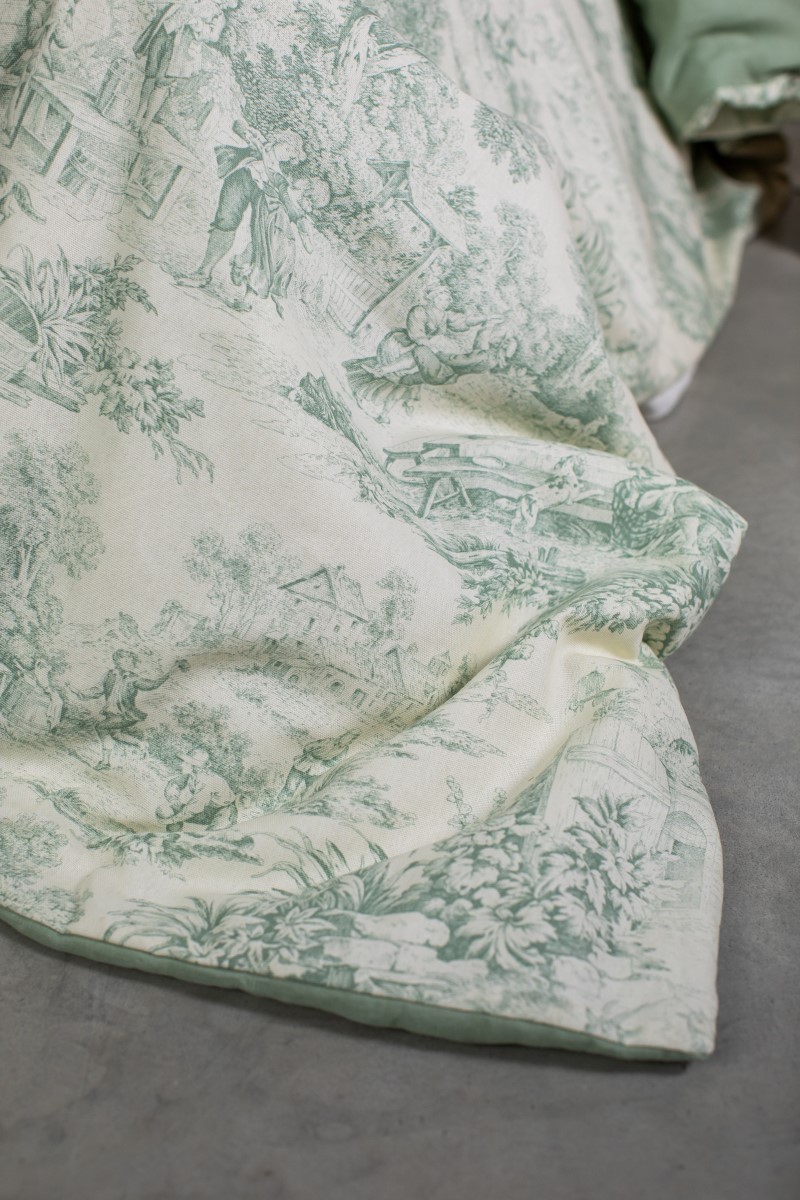 Pure Reversible Bedspread in Linen/Cotton