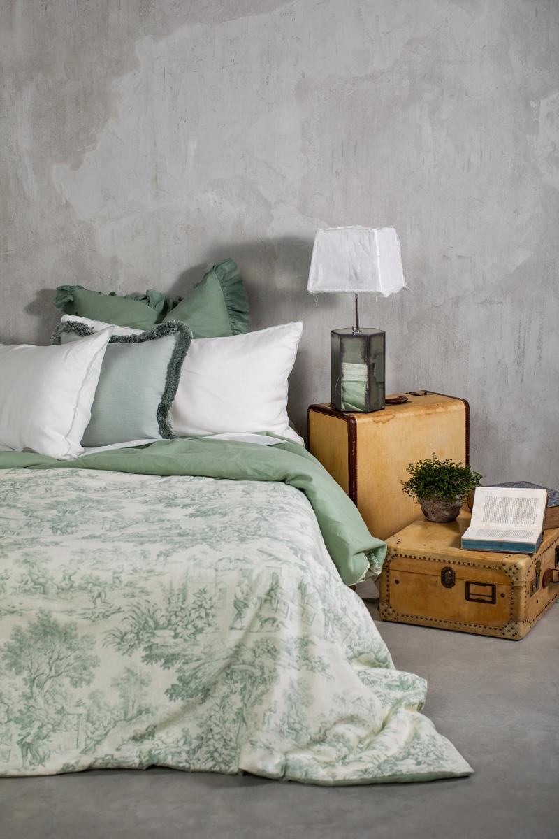 Pure Reversible Bedspread in Linen/Cotton