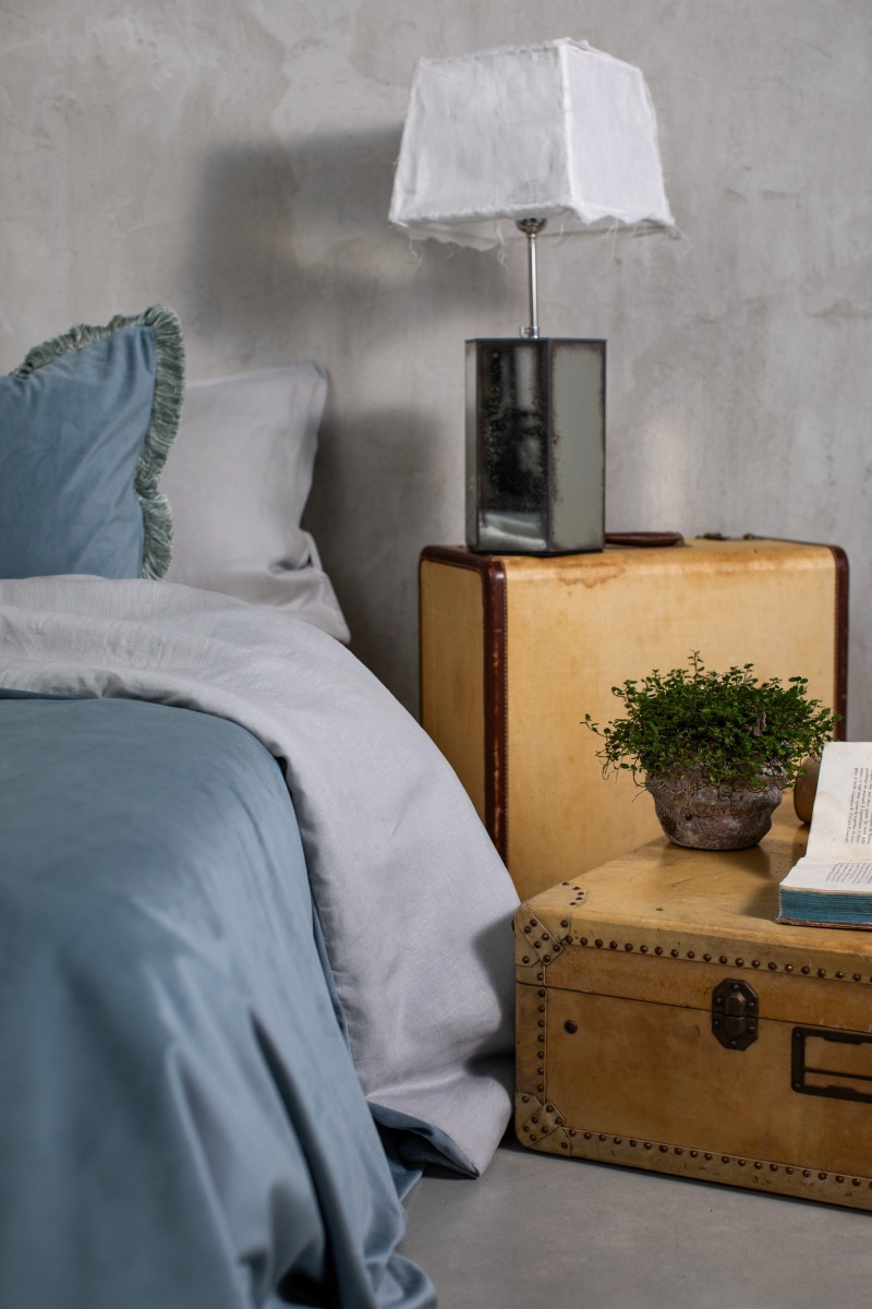 Copriletto Pure in Velluto/Lino